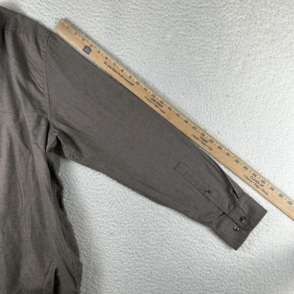 Banana Republic Shirt Mens 2XL Gray Long Sleeve Button Down Slim Fit Casual